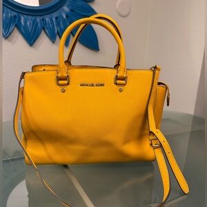 Michael Kors Yellow Satchel Crossbody